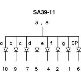 Thumbnail - Velleman 10mm Single-Digit Display Common Anode Super Red (Display), Elektronikmodul
