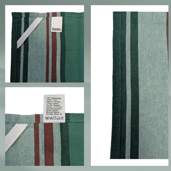 Image du produit Kela Geschirrtuch-Set Pasado 3 Stück, Grün (45 x 65 cm)