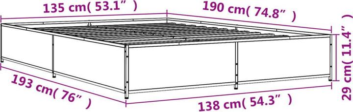 Image du produit vidaXL Bettgestell (135 x 190 cm)