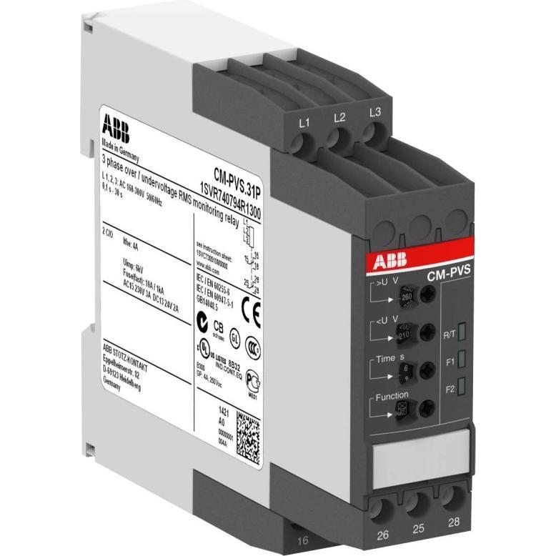 Thumbnail - ABB Stotz S&J 3-Phasenüberwachungsrelais CM-PVS.31P, Relais