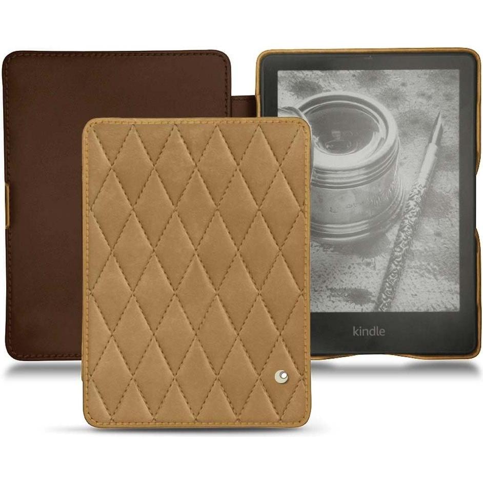 Noreve Lederschutzhülle horizontal (Kindle Papewhite (2021)), Tablet Hülle, Braun