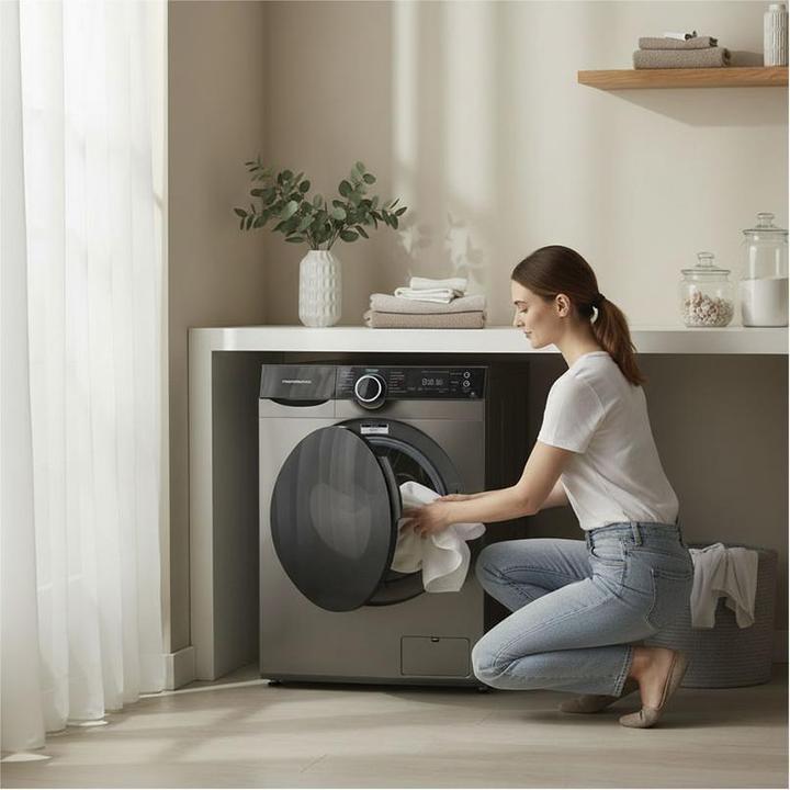 Produktbild Kibernetik FLWS513 FusionLine Waschmaschine 9kg A-40% Klasse Titan (9 kg, Links)