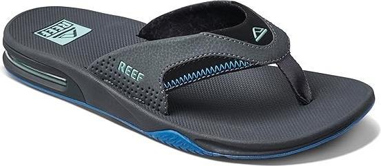 Reef Fanning gunmetal/Ocean Heren Slippers - Donkergrijs/Blauw - Maat 46 (46)