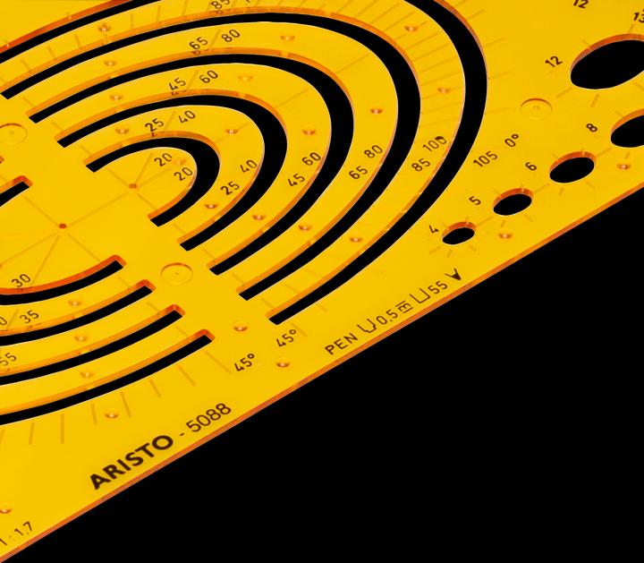 Actual product image Aristo Axonograph stencil (240 mm)