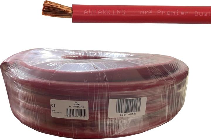 Produktbild Autarking Batterie / Anlasserkabel Hochflexibel - 70mm2 rot -25m (Solarkabel)