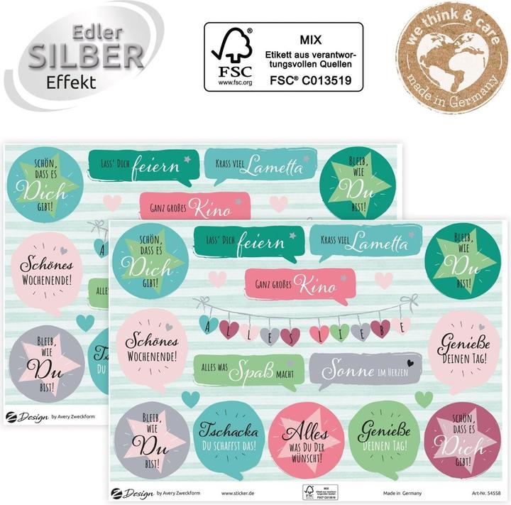 Actual product image Avery Deco stickers