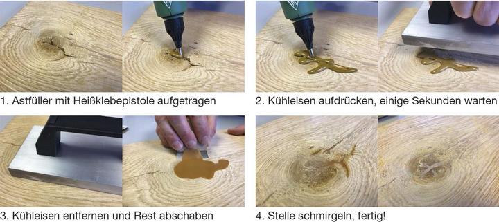 Produktbild Stubai WoodRepair Kompakt Beutel, Kiefer hell, 8 Sticks
