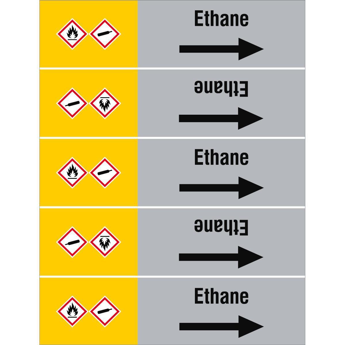 Brady, Etiketten, ISO 20560 Pipe Markers - Gas