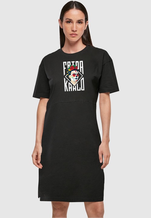Immagine prodotto Merchcode Donna Frida Kahlo - Vestito organico con spacchi e scritte - 119485 (XL)