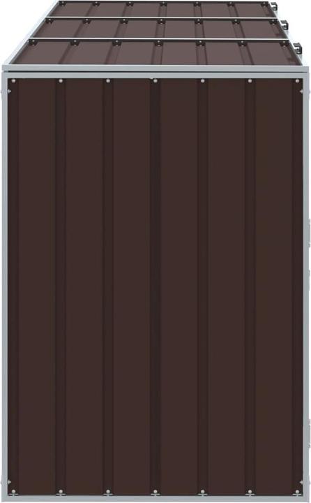 Image du produit vidaXL Abri pour poubelles 3 tonnes brun 216x81x115 cm acier
