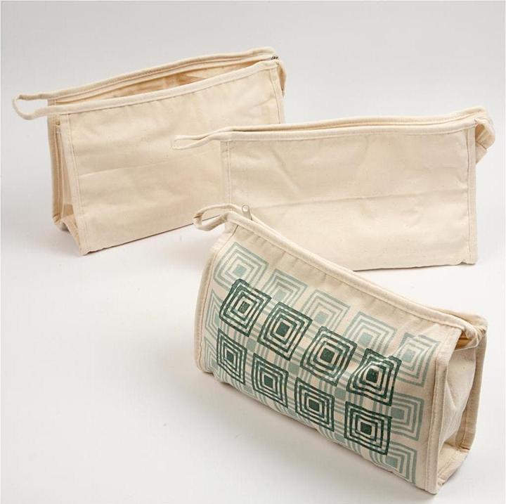 Immagine prodotto Creativ Company Kuscheltuch Kulturbeutel Baumwolle, 1 Stück, Nature