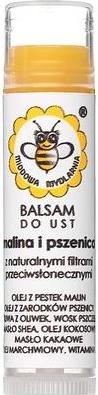 Produktbild Miodowa Mydlarnia Honigseifenhaus Lippenbalsam mit natürlichen Spf-Filtern Himbeere und Weizen 45ml (Lippenbalsam, 45 ml)