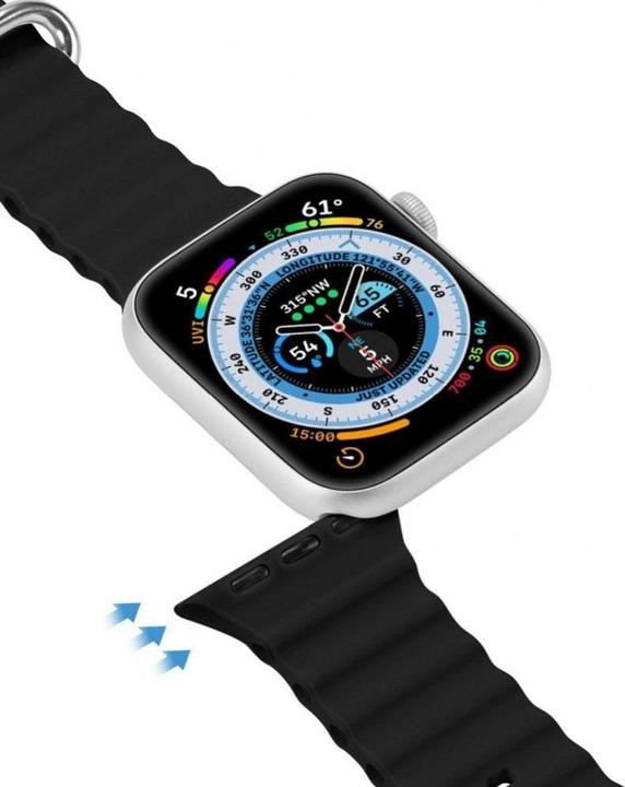 Actual product image Dux Ducis Strap Watch Strap 8 / 7 / 6 / 5 / 4 / 3 / 2 / SE (41 / 40 / 38mm) Silicone Band Bracelet B (38 mm, 40 mm, 41 mm, Silicone)