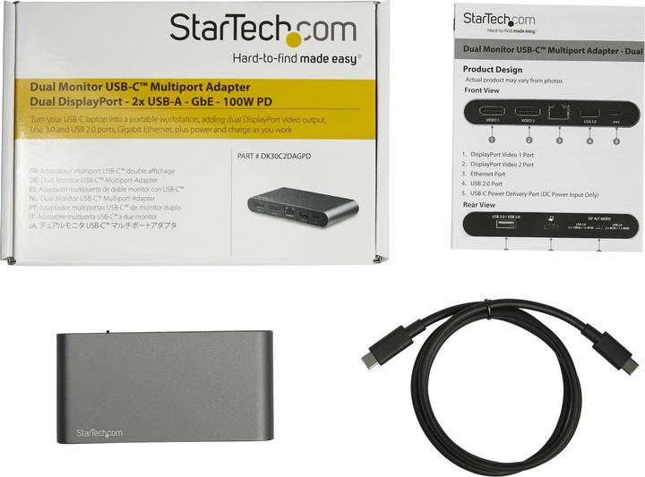 Produktbild StarTech DK30C2DAGPD (USB-A, USB-C, 4 Ports)