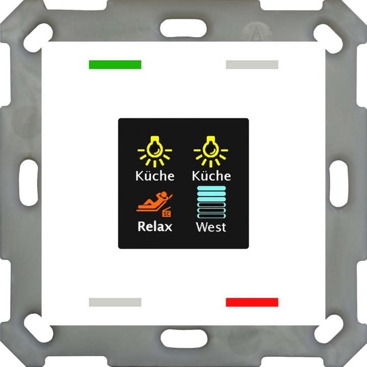 Immagine prodotto MDT BE-TAS55T4.01 Pulsante Smart 55 4gang con display a colori e sensore di temperatura Bianco puro.