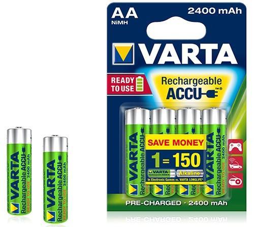 Varta Rechargeable Accu (4 pcs, AA, 2400 mAh)