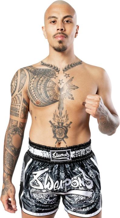 Image du produit 8Weapons 8 WEAPONS Muay Thai Shorts Carbon Sak Yant Tigers black (M)