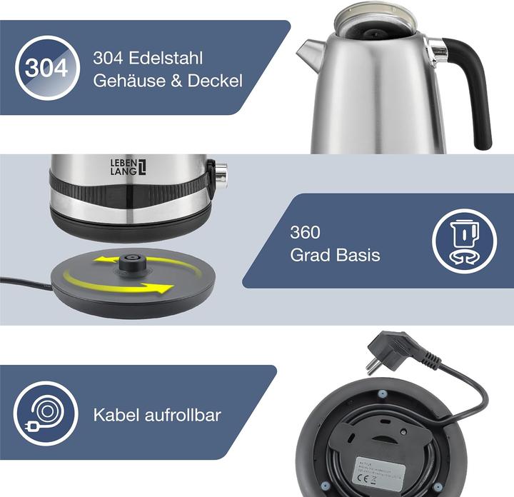 Productafbeelding Lebenlang Roestvrijstalen Waterkoker 1.7L (1.70 l)