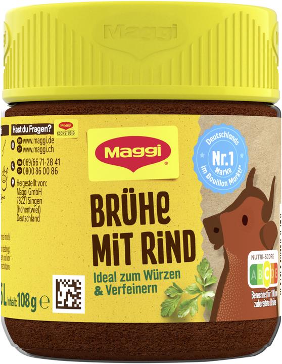 Produktbild Maggi Brühe mit Rind Glas 108g, ergibt 6 Liter (6000 ml)