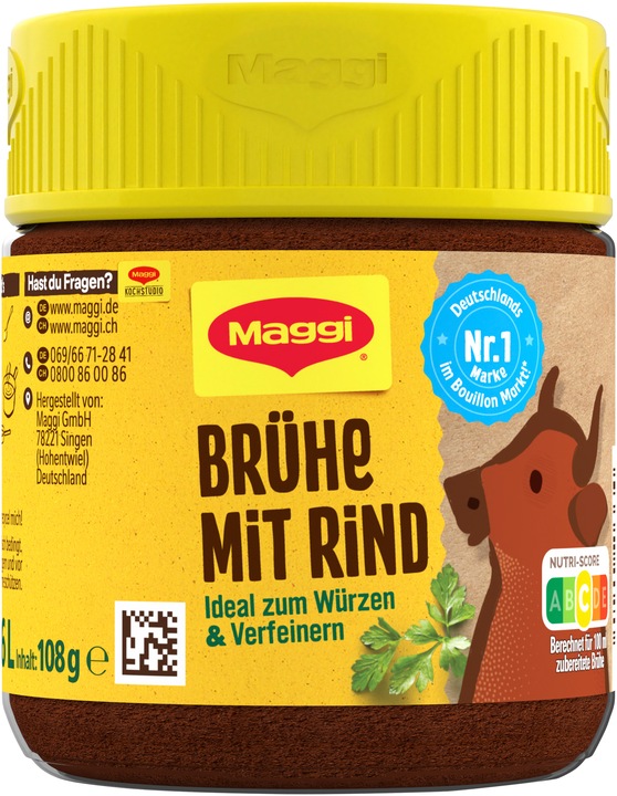Actual product image Maggi Broth with beef jar 108g, makes 6 litres (6000 ml)