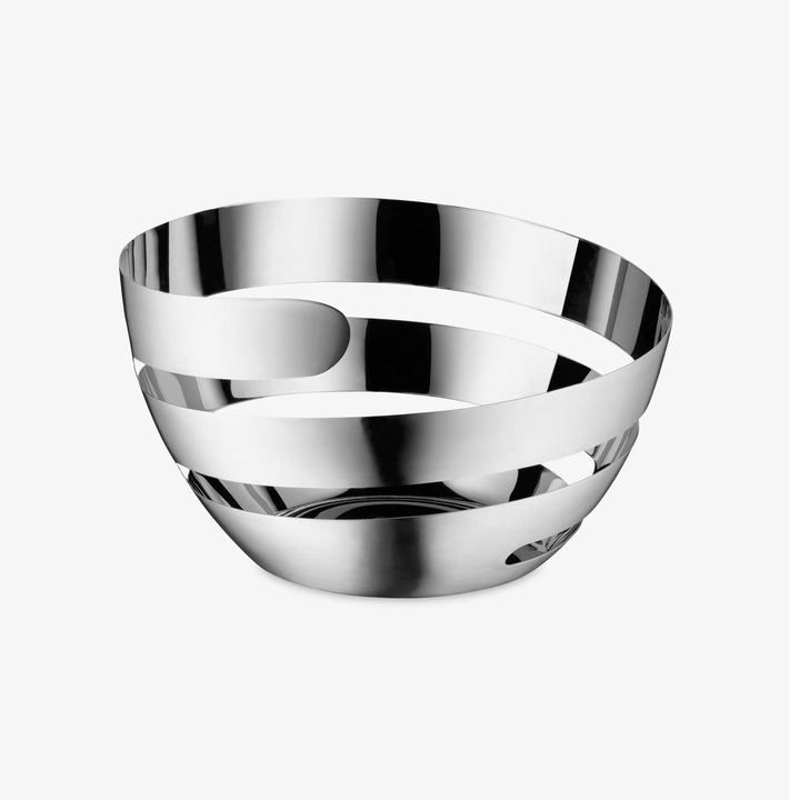Produktbild WMF Obstkorb gross dekorative Obstschale Brotkorb 26cm Peel Edelstahl teilmatt (16.5 x 26 x 25.5 cm)