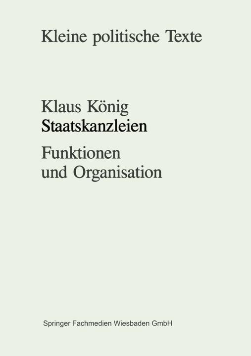 Produktbild Staatskanzleien (Deutsch, 2013)