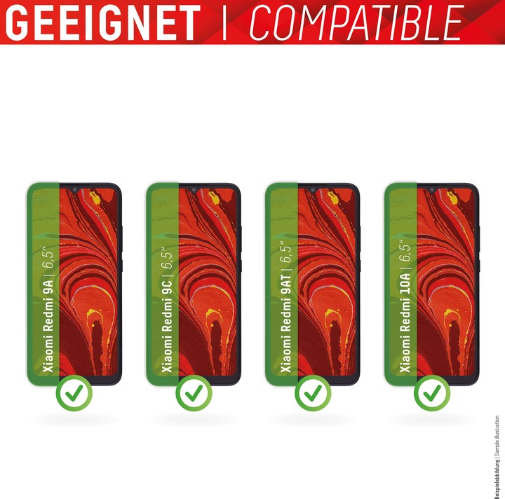 Produktbild Displex Smart Glass, Displayschutzfolie (1 Stück, Xiaomi Redmi 9A, Realme Narzo 10A, Xiaomi Redmi 9AT)