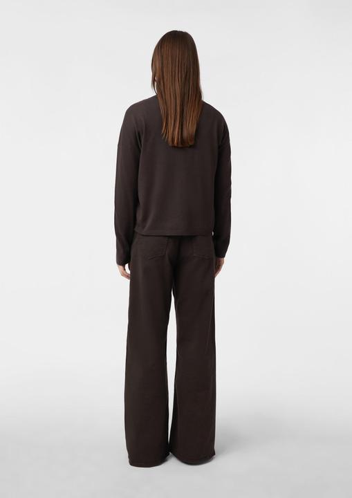 Produktbild Comma Strickpullover Relaxed Fit Strickpullover mit V-Ausschnitt und Polokragen (38)