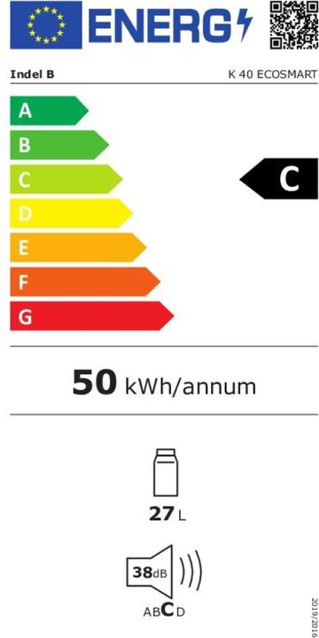 Energie-Label Indel B B Minibar Smart System K-40 ECOSMART