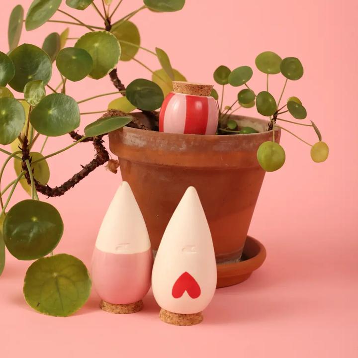 Immagine prodotto Bewässerungskegel Mini Ollas Rosa Herzen (3er Set) (Cono di argilla)