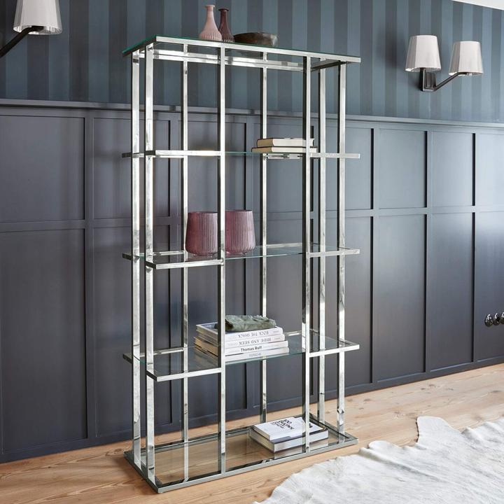 Immagine prodotto Loberon Scaffale Dacre argento (100 x 40 x 180 cm)