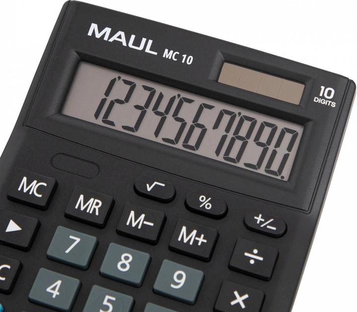 Productafbeelding Maul Rekenmachine MC10 zwart (Zonnecellen)