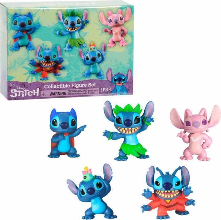 Image du produit Stitch Lot de 5 minifigurines Lilo &