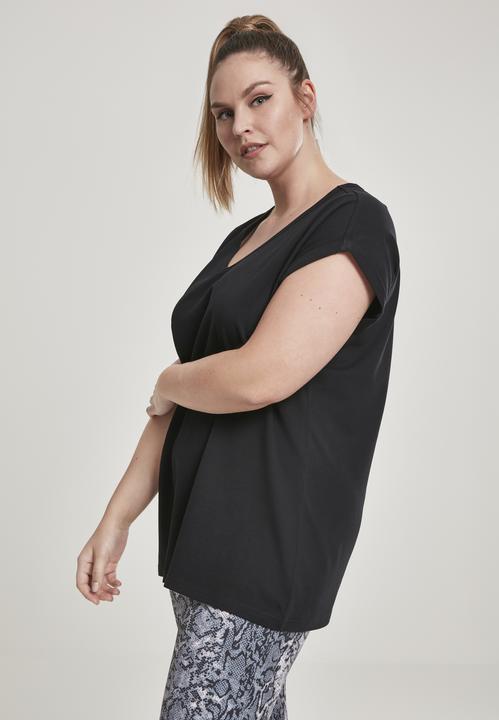 Produktbild Urban Classics Ladies Round V-Neck Extended Shoulder Tee (5XL)