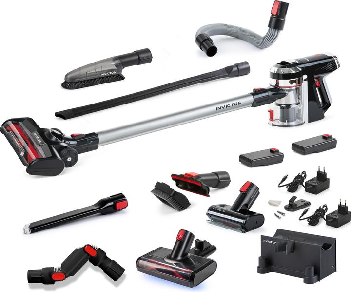 Produktbild Genius X9 kabelloser Staubsauger, Deluxe-Set 23-tlg., schwarz-rot
