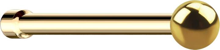 Produktbild Star Piercing Nasenstecker gerade vergoldet mit Kugel (ohne Messing, Chirurgenstahl 316L)