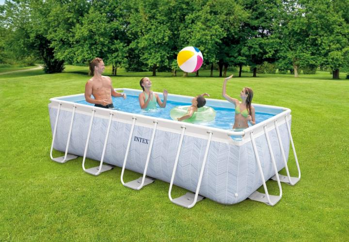 Produktbild Intex Chevron Prisma Pool 400x200x100 cm, mit Pumpe (400 x 200 x 100 cm)
