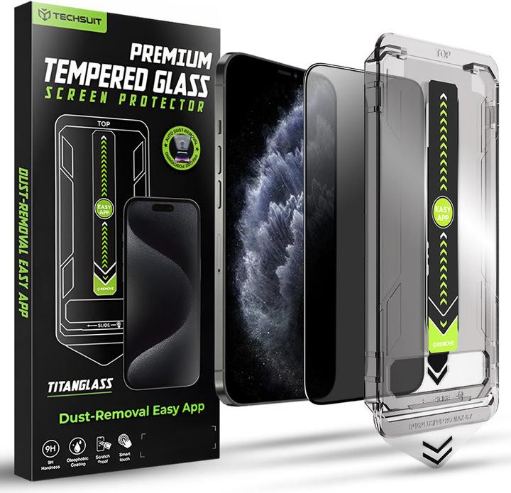 Produktbild Techsuit - TitanGlass FullCover - iPhone X / iPhone XS / iPhone 11 Pro - Privacy (Apple iPhone 11 Pro, Apple iPhone X, Apple iPhone XS)