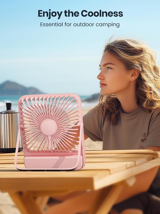 Produktbild Warmco Tragbarer Akku-Tischventilator (40 dB)