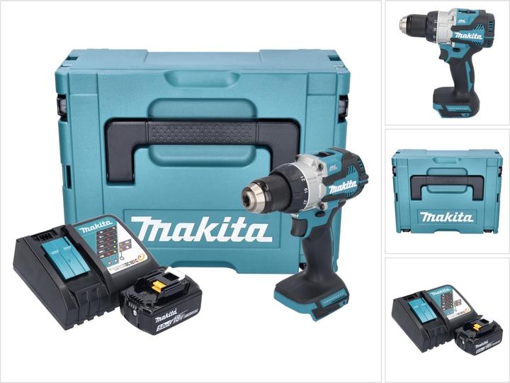 Actual product image Makita DDF 489 RT1J Cordless drill driver 18 V 73 Nm brushless + 1x battery 5.0 Ah + charger + Makpac (Rechargeable battery operated)