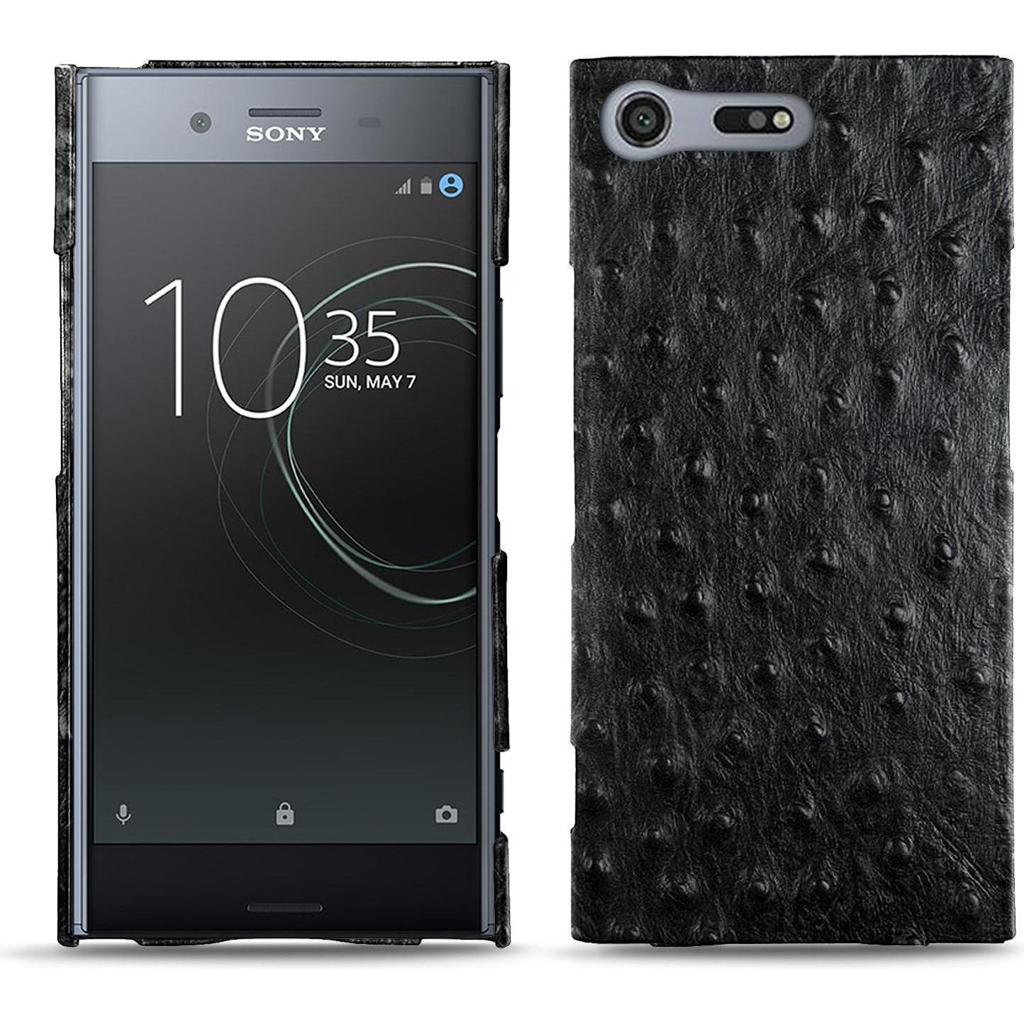 Noreve Lederschutzhülle (Sony Xperia XZ Premium), Smartphone Hülle, Schwarz