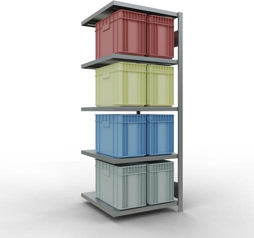 Actual product image Schulte Lagertechnik MULTIplus250 boltless add-on bay system with length bolts