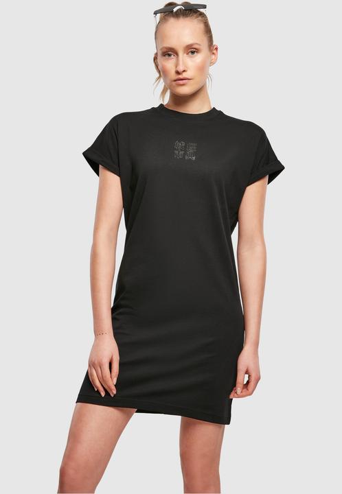 Actual product image Urban Classics Ladies Cut On Sleeve Printed Tee Dress (S)