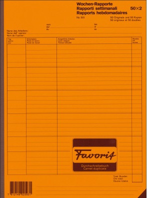 Actual product image Favorit Weekly reports (2 x)