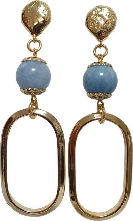 Image du produit L'Officiel Orecchino placcato oro con agata azzurra azzurro