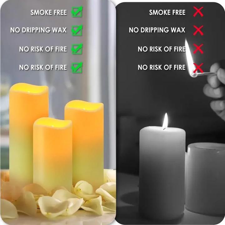 Actual product image Cbx 12 flameless LED candles with remote control and timer function (12x)