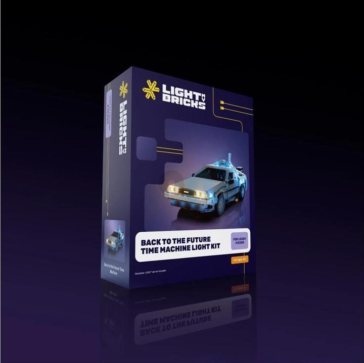 Actual product image Light my bricks LMB 2.0 LED Light Set for LEGO 10300 The Time Machine from Back to the Future