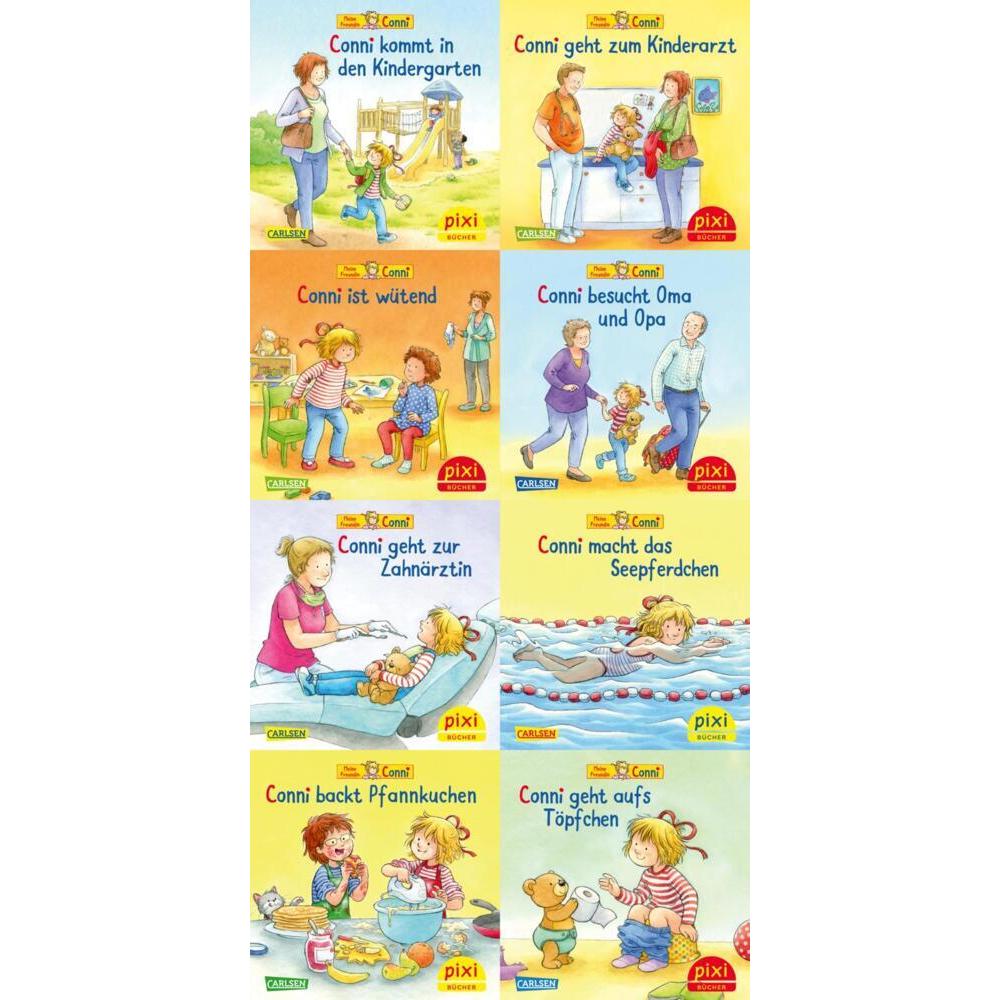 Pixi-8er-Set 275: Connis bunte Welt (8x1 Exemplar), 8 Teile, Kinderbücher von Janina Görrissen, Liane Schneider