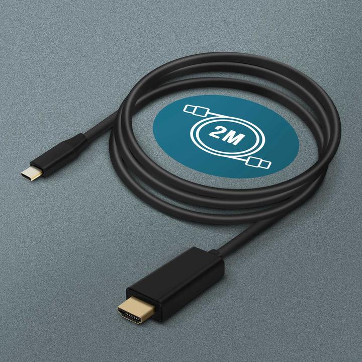 Produktbild Avizar USB-C / HDMI Stecker Kabel 4K UHD Auflösung, 2m – Schwarz (2 m)
