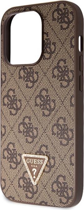 Actual product image Guess GUHCP14LP4TDSCPW iPhone 14 Pro 6.1" brązowy/brown hardcase Crossbody 4G Metal Logo (Apple iPhone 14 Pro)